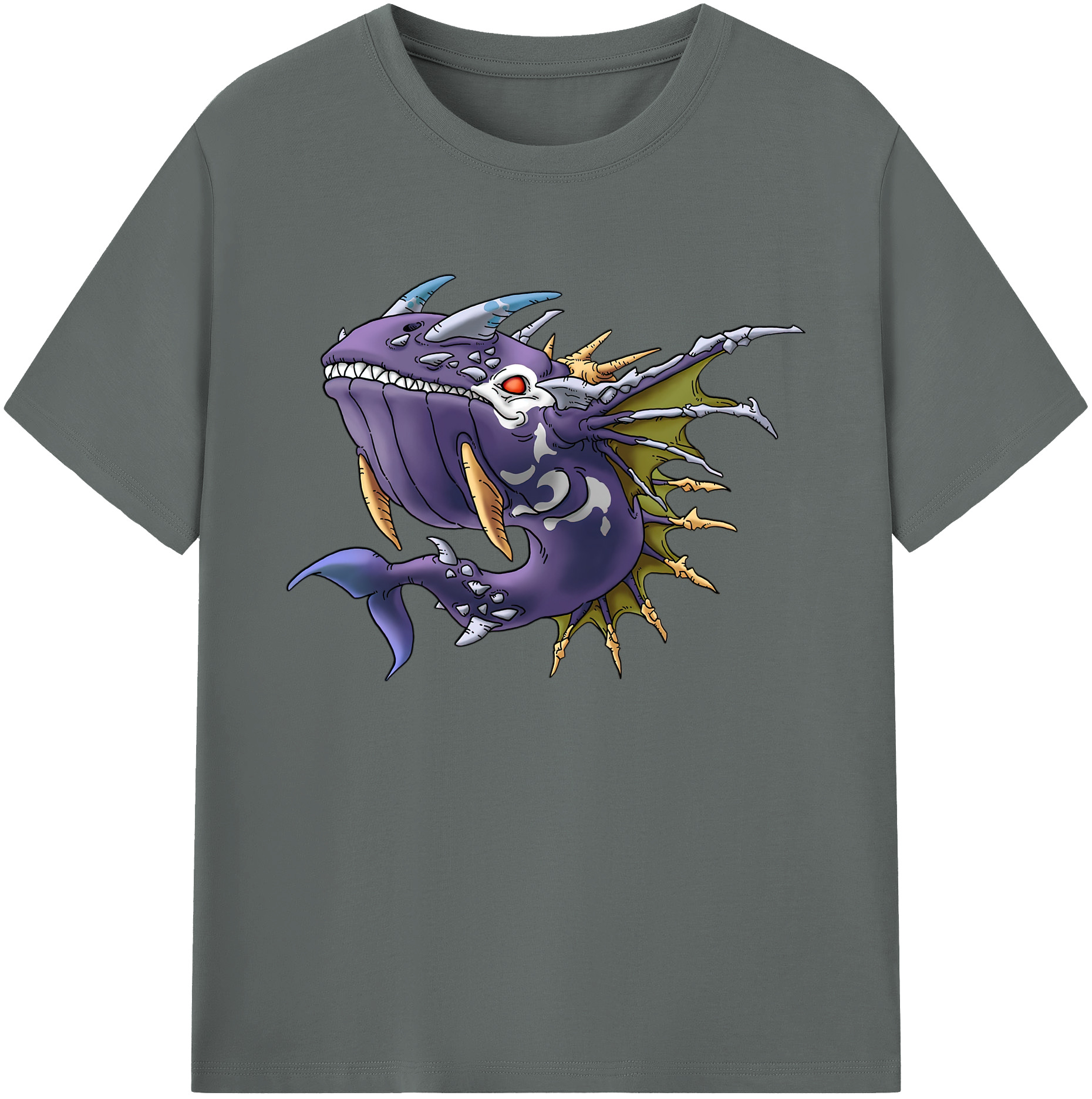 （画像用） ドラゴンクエスト Doragon Kuesuto Dragon Quest 綿100％ メンズ半袖Tシャツ｜肌触りやわらか＆通気性
